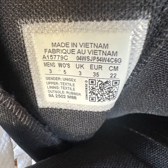 ⭐Converse Chuck Taylor All Star XXHi Pride Sz 3 Mens Shoes Sneaker Black A15779C - Picture 9 of 9